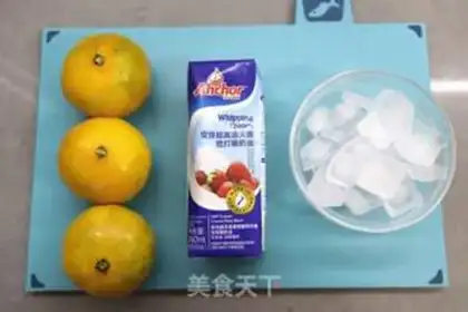 Make Orange ice cream on the snowtop step 0
