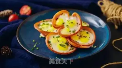 Make Ham steamed quail eggs step 5