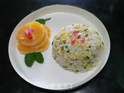 Make Onion egg fried rice step 6