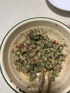 Make Ham waffles step 1