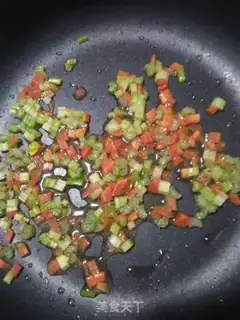 Make Vegetable egg fried rice step 3