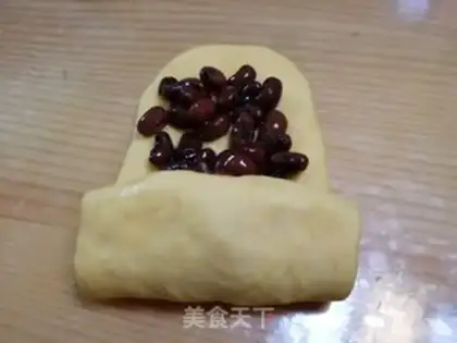 Make Pumpkin red bean roll step 5