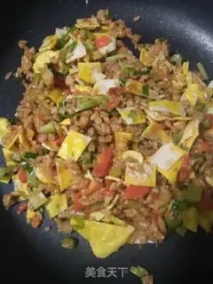 Make Vegetable egg fried rice step 6
