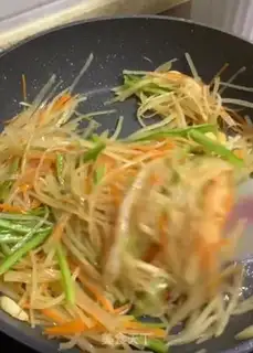 Make Carrot potato burrito step 4