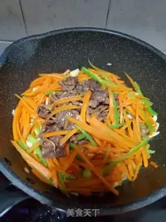 Make Carrot pepper and beef step 7