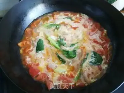 Make Tomato duck egg-skin soup step 7
