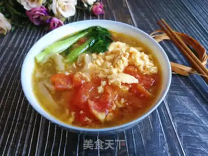 Make Tomato duck egg-skin soup step 8