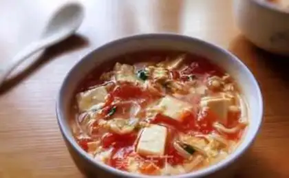 Make Gold pins, tofu soup step 6