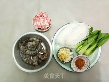 Make Curry fan shrimp step 0