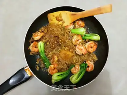 Make Curry fan shrimp step 9