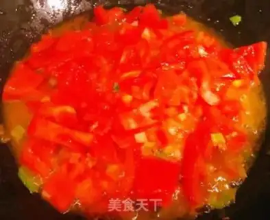 Make Tomato eggs, fried cake step 7