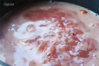 Make Red bean milk congee step 3