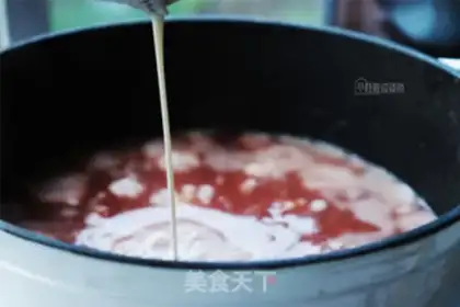 Make Red bean milk congee step 4