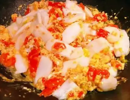 Make Tomato eggs, fried cake step 10