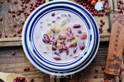 Make Red bean milk congee step 6