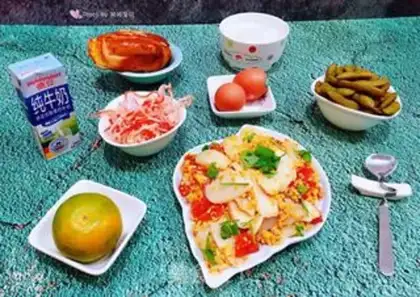 Make Tomato eggs, fried cake step 14