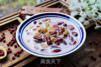 Make Red bean milk congee step 8