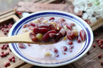 Make Red bean milk congee step 9