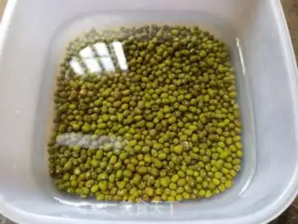Make Lotus green bean soup step 1