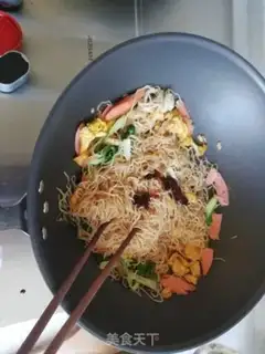 Make Three-fried rice lines step 8