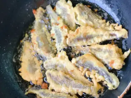 Make Dried yellow fish step 5