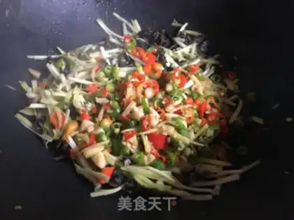 Make Yellow, purple, fried meat step 9