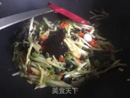 Make Yellow, purple, fried meat step 10