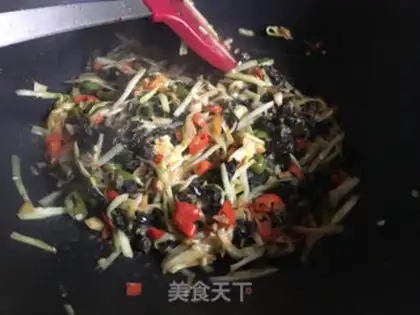 Make Yellow, purple, fried meat step 11