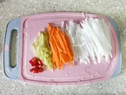 Make Sugar carrots step 1