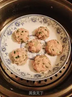 Make Steamed meatballs step 4