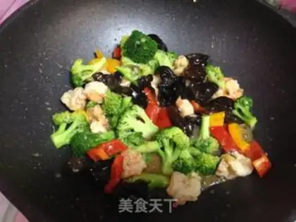 Make Five-colour shrimp balls step 13
