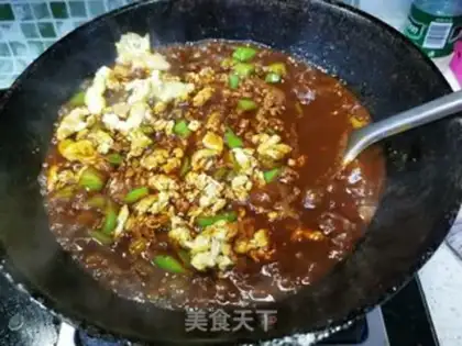 Make Meat and egg sauce step 8