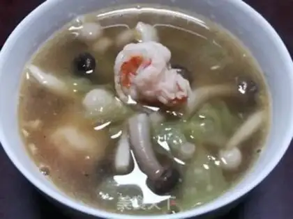 Make Smelt mushroom shrimp soup step 10