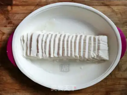 Make Shrimp tofu step 1