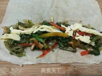 Make Vegetable burrito step 8