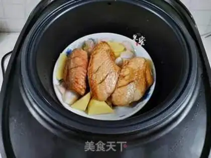 Make Potato steamed chicken step 3