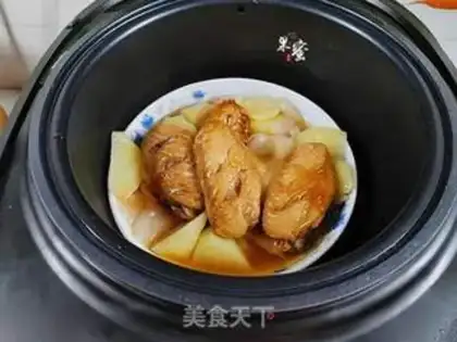Make Potato steamed chicken step 5