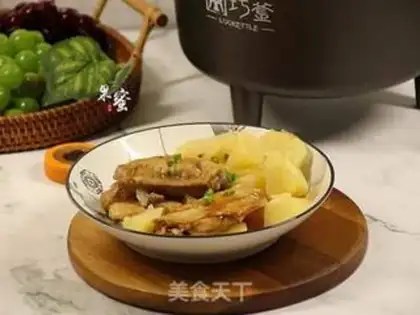 Make Potato steamed chicken step 6