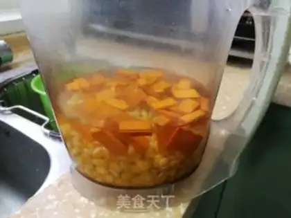 Make Pumpkin corn juice step 2