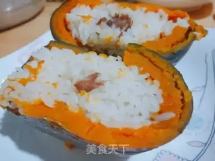 Make Pumpkin rice step 4