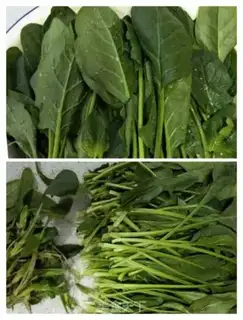 Make Carrot and spinach step 1