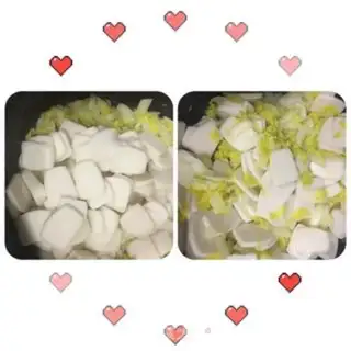 Make The doll beef fried rice cake step 2