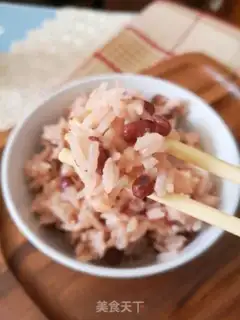 Make Red Bean Lotus rice step 7