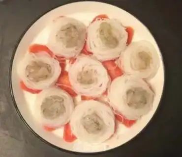 Make Garlic fan steamed shrimp step 2