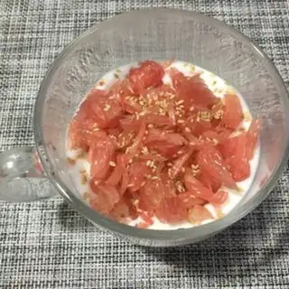 Make Red grapefruit yogurt cup step 5