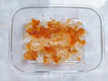 Make Peach gel, silver edear step 1