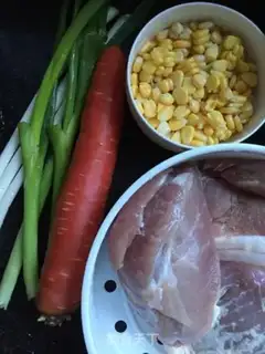 Make Oily corn meat step 0