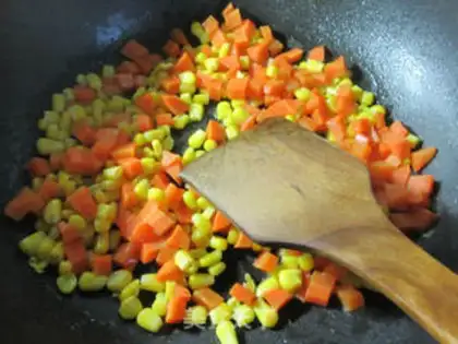Make A fragrance cashew carrot corn step 4