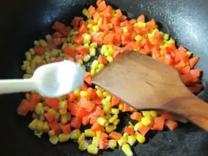 Make A fragrance cashew carrot corn step 6