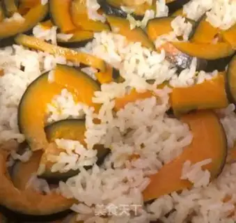 Make Pumpkin rice step 2